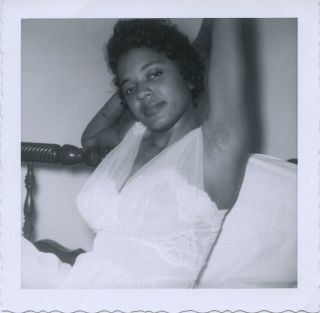Vintage Photo.  African - American Woman In Bed.