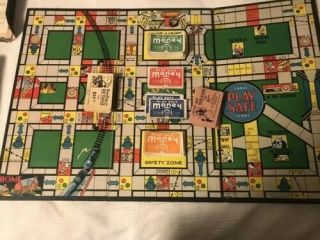 Play Safe Antique Board Game Graffics Early 20th Century