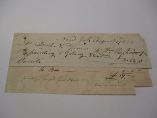 Antique Early American Document Autograph Historic Catain Daniel Livermore Rare