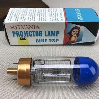 Slide Projector Lamp Light Bulb GE DAT/DAK 500W Projection Lamp Blue Top Vintage 3