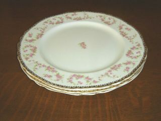 3 Vintage 10 " Plates Alfred Meakin Harmony Rose Semi Porcelain