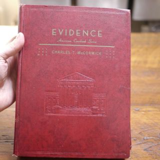 Vtg 1956 Case & Materials On The Law Of Evidence By Charles Mccormick 3rd Ed.