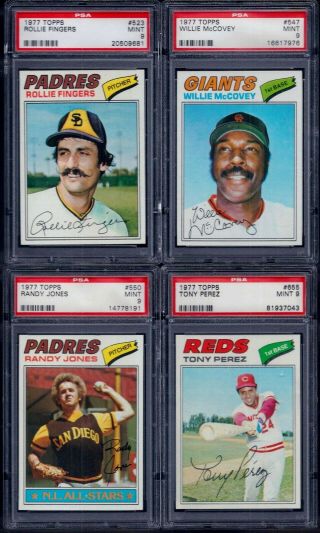 Psa 9 1977 Topps 550 Randy Jones San Diego Padres Cy Young Only Tuff