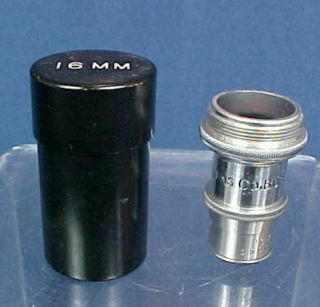 Vintage Spencer Lens Co Microscope Lens 8mm Na.  0.  50 20x And Protective Case 16mm
