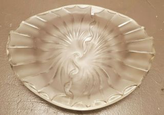 Antique R Lalique Nancy Cendrier Glass Bowl Ashtray
