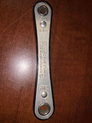 Craftsman 43681 Double Box End Ratchet Wrench 1/4 " X 5/16 " Usa Vintage Tool