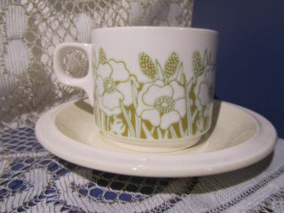 Vintage Collectable Hornsea Fleur Pottery Cup And Saucer 1970 