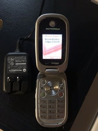 Vintage Motorola Flip Phone With Charger