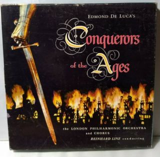Reel To Reel Tape " Conquerors Of The Ages Edmond Deluca " St 94 London Linz Vtg