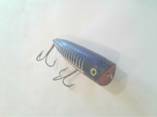F) Vintage Heddon Chugger Spook Fishing Lure Tough Color,  Blue Shore?