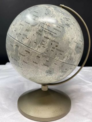 Vintage 1960’s Replogle The Moon Globe (metal) Space Age Office Decor