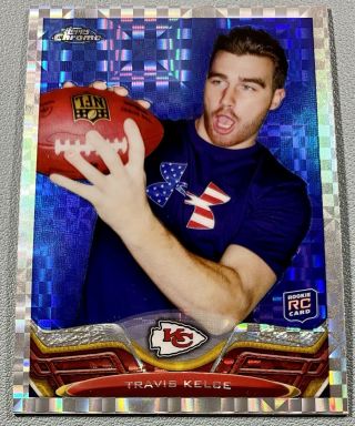 2013 Topps Chrome Travis Kelce Xfractor Refractor Rc Rookie Card Chiefs 118