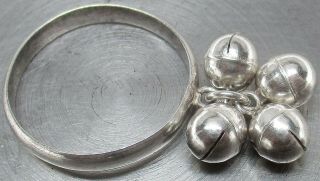 Vintage 925 Sterling Silver Artisan Jingle Ball Ring (sz: 9.  25) Ring My Bells