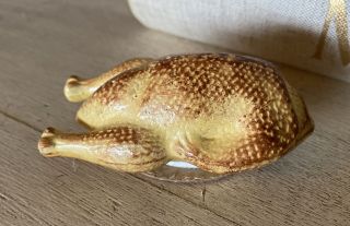 Antique Vintage Paper Mache Or Plaster Roasted Turkey German? Candy Container