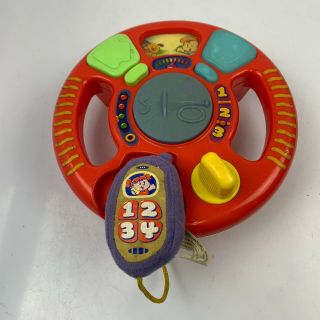 Shelcore Toys Learning Steering Wheel Vintage 2004 Letters And Numbers