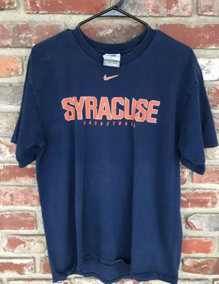 Vintage Nike Team Elite Syracuse Orange Men ' s T - shirt M Spell Out Center Swoosh 2