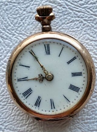 Vintage Pocket Watch Pendant Ladies Swiss Made