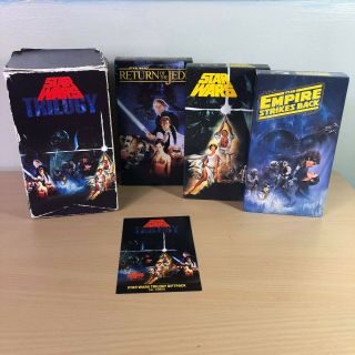 Star Wars Trilogy Box Set 1988 Vhs Cbs Fox Complete Theatrical Rare Vintage