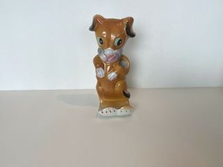 Vintage Made In Japan Ceramic Dog Toothbrush Holder
