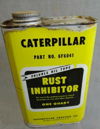 Vintage Caterpillar Tractor Oil Can 6f6041 1950’s D2 D3 D9 With Lid