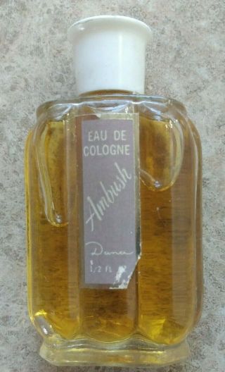 Vintage Dana Ambush Full Perfume 1/2 Oz Size Eau De Cologne York Ny Woman 