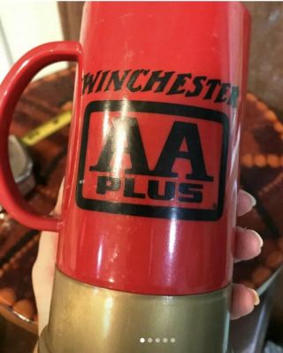 Vintage Winchester Aa Big Shot Shotgun Shell Cup Mug John Hall Plastics Red