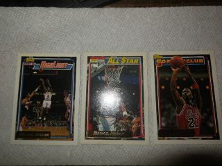 3 Michael Jordan Topps Gold Cards 2 1992 Gold Card 3/ Gold Card 115/1 1993 Gol