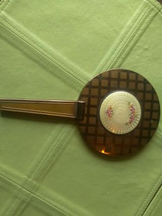 Vintage Elgin American Hand Mirror With Gullioche Signed