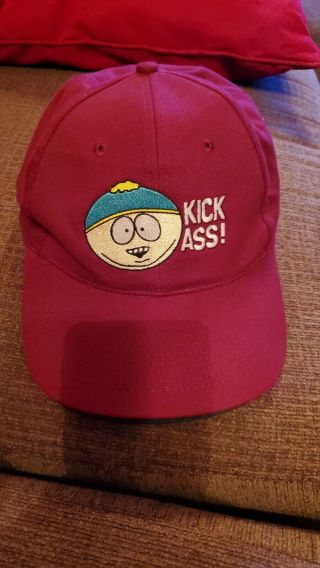 Rare Vintage 1998 Comedy Central South Park Cartman Kick Ass Strapback Hat Cap