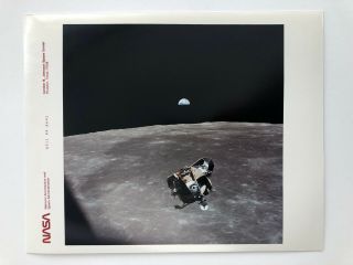 Vintage Nasa Photo Astronaut Apollo 11 Earth View Lunar Module Spacecraft