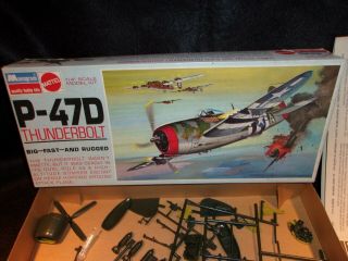 Vintage Monogram 6838 1:48 P - 47d Thunderbolt Bomber Plastic Model Airplane Kit