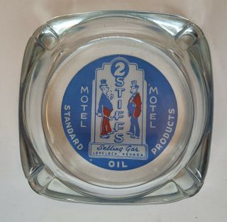 Vintage 2 Stiffs Gas Ashtray - Standard Oil Products Lovelock Nevada
