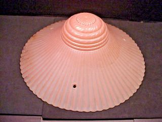 Vintage Art Deco Pink Glass Ceiling Light Fixture Shade Ufo Style 11.  25 "