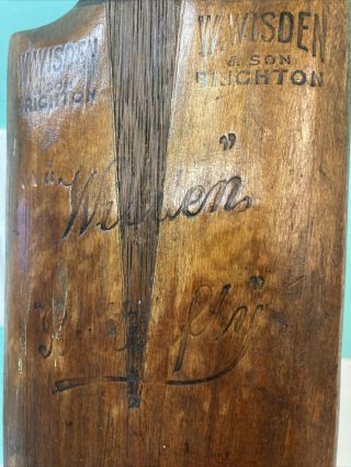 Vintage Wisden Cricket Bat : Butterfly.  Made In Brighton :antique