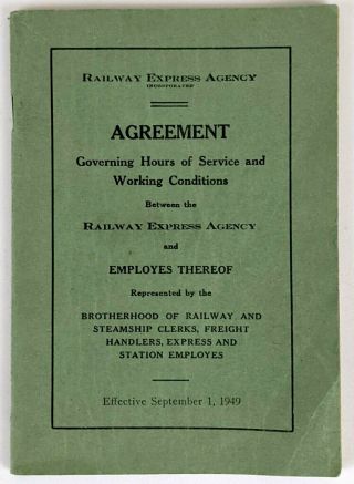 1949 Railway Express Agency Employee Booklet Railroad Workers