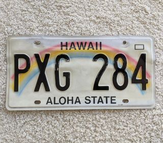 Hawaii Rainbow Aloha State License Plate Pxg 284 Front