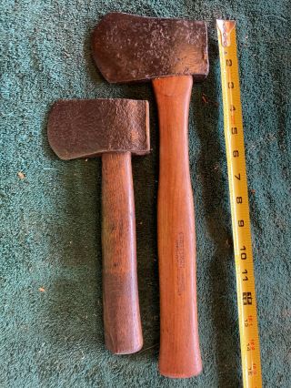 Two Civil War Era Antique Hand Forged Belt Axe Hatchet / Hand Axe 3