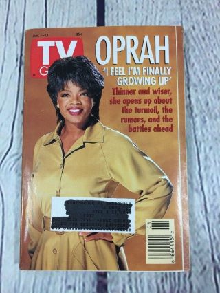 Vintage 1995 January 7 - 13 Tv Guide - Oprah Winfrey On Cover