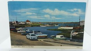 Vintage Postcard The Yacht Basin Walton On The Naze Essex 1970