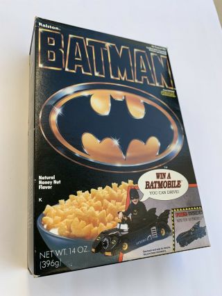 Vintage Batman Cereal Ralston 1989 Box Only W/batmobile Toy