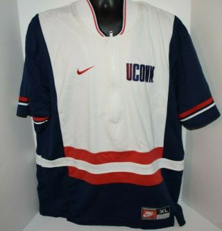 Vintage Nike Uconn Huskies Warmup Shooting Shirt Jacket Jersey Xl 1990 