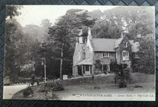 Vintage C1910 Weston - - Mare Postcard Unposted Grove Park The Cafe Selecta