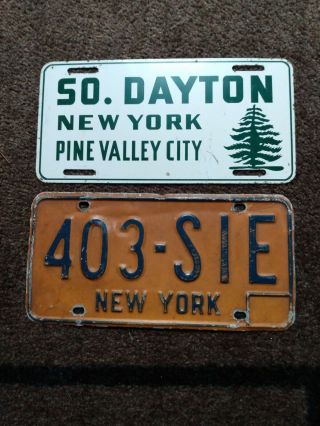 1970’s York License Plate 403 Sie Dayton N Y Pine Valley City Plate