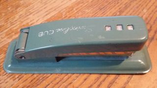 Vintage Swingline CUB stapler Small TEAL Metal Art Deco Office 2
