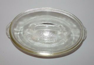 Vintage Glasbake Oval Casserole Baking Dish with Lid Glass 1QT 235 - 225 made USA 2