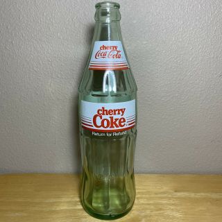 Vintage Cherry Coca Cola Coke Bottle Empty 16.  9 Fl Oz Ounce