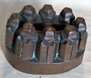 Antique 19th Cent.  Copper Food Jelly Mold 43 Spires In Style Of Benham & Froud