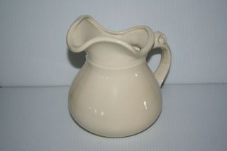 Mccoy Usa Art Pottery Water Pitcher 7515 Cream Tone 7 - 1/4 " Tall Vintage