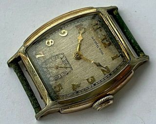1936 Antique 10 Karat Gold Fi.  Hamilton Hand Winding Mens Watch,  Cal.  987 - E
