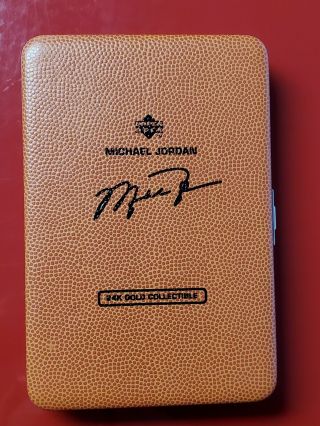 Michael Jordan 1997 Upper Deck 24k Gold Collectable Signature Set.